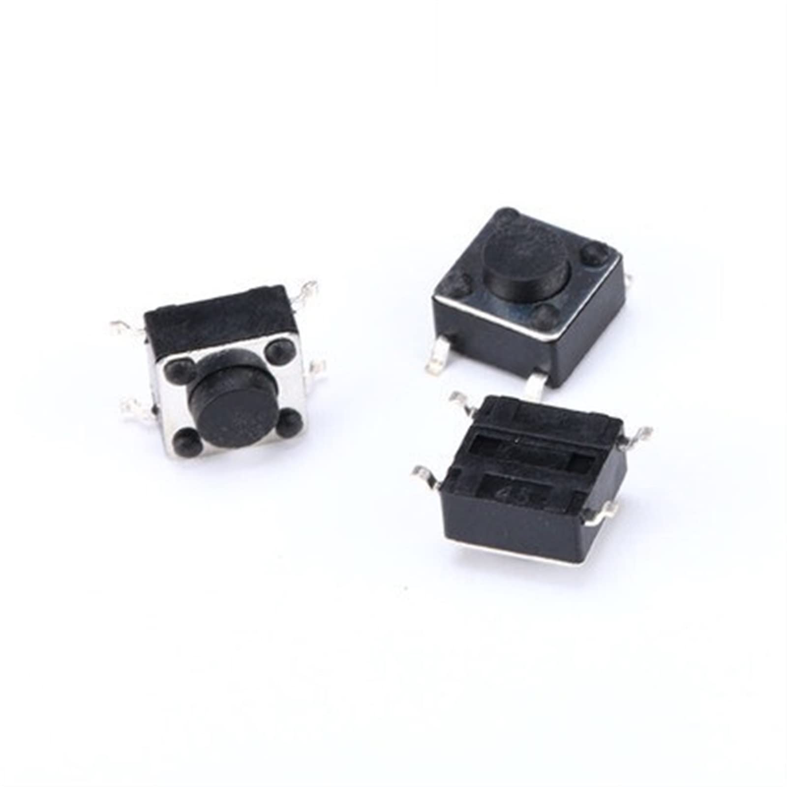 50Pcs 6 * 6 * 4.3/5/6/7/8/9/10mm Mini Micro Interruttore SMD 4 Pin Momentaneo Tattile Tatto Pulsante (Color : 6x6x4.3 in Bulk)