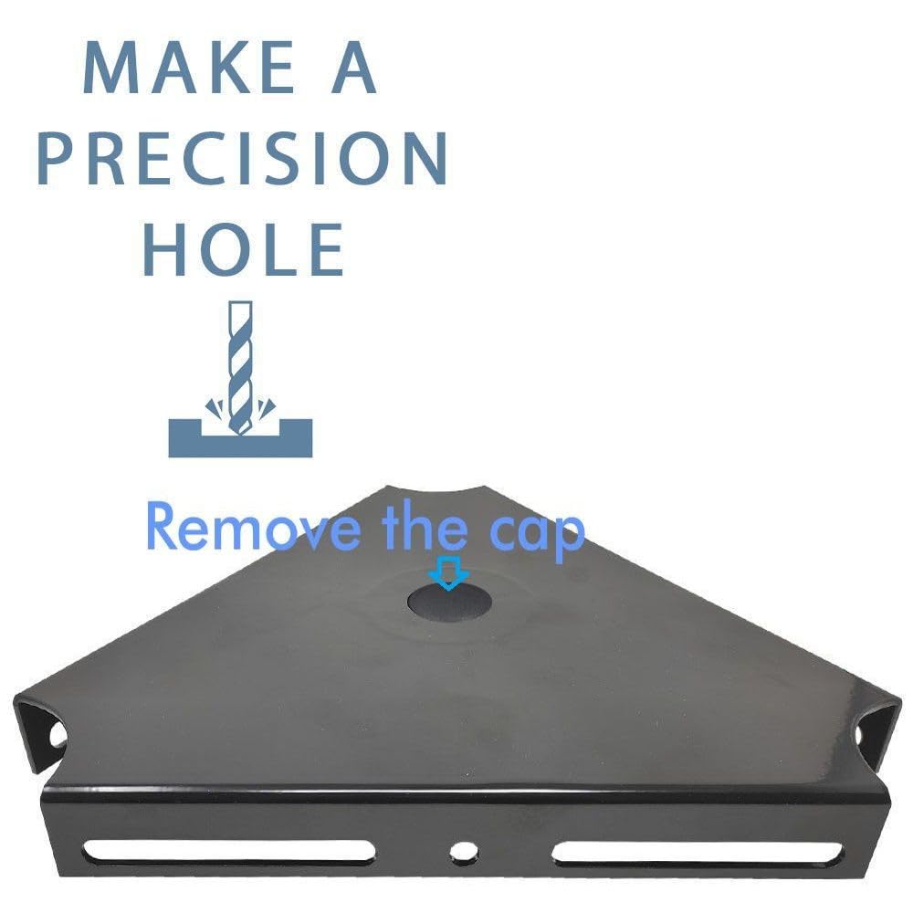 Soporte de Columna para 1, 2 o 3 Focos LED Exterior, Sujeción para Reflectores o Proyectores LED en Farola, fabricado en acero, ideal para iluminar grandes áreas (27CM)