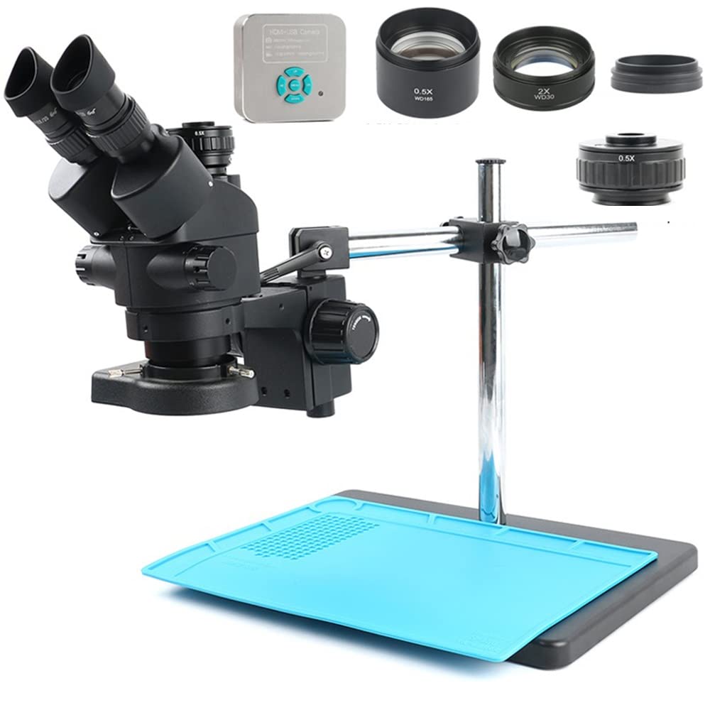 Microscope 36MP 4K 1080P H_DMI USB Video Camera Simul-Focal 3.5X-90X Continuous Zoom Stereo Trinocular Microscope CTV Adapter Barlow Lens(3.5X-90X 0.5XCTV)