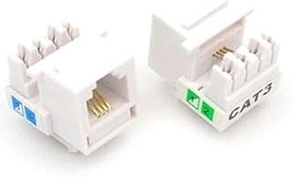 10 Pack - Cat3 Rj11 Keystone Jack Ivory