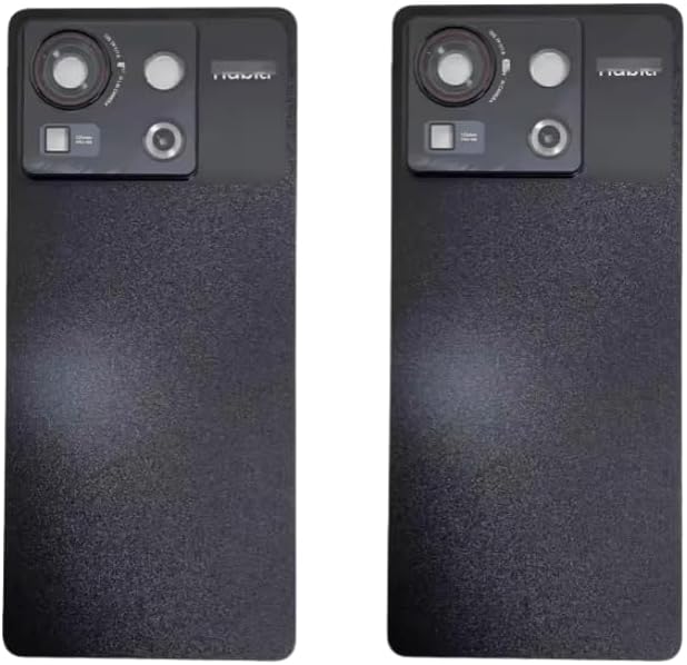 YOOOKOOO Compatible Rear Back Cover for ZTE Nubia Z40S Pro – Battery Door Housing Replacement Part (Black with Lens)