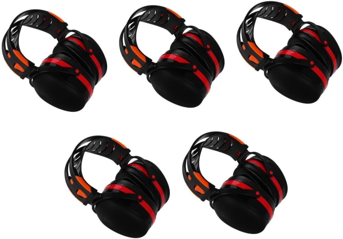 Angoily 5pcs Hearing Earmuffs for Industrial Safety and Sleep Adjustable over Ear Noise Canceling Headphones Noise Reduction Ear Protectors for Studying and Shooting