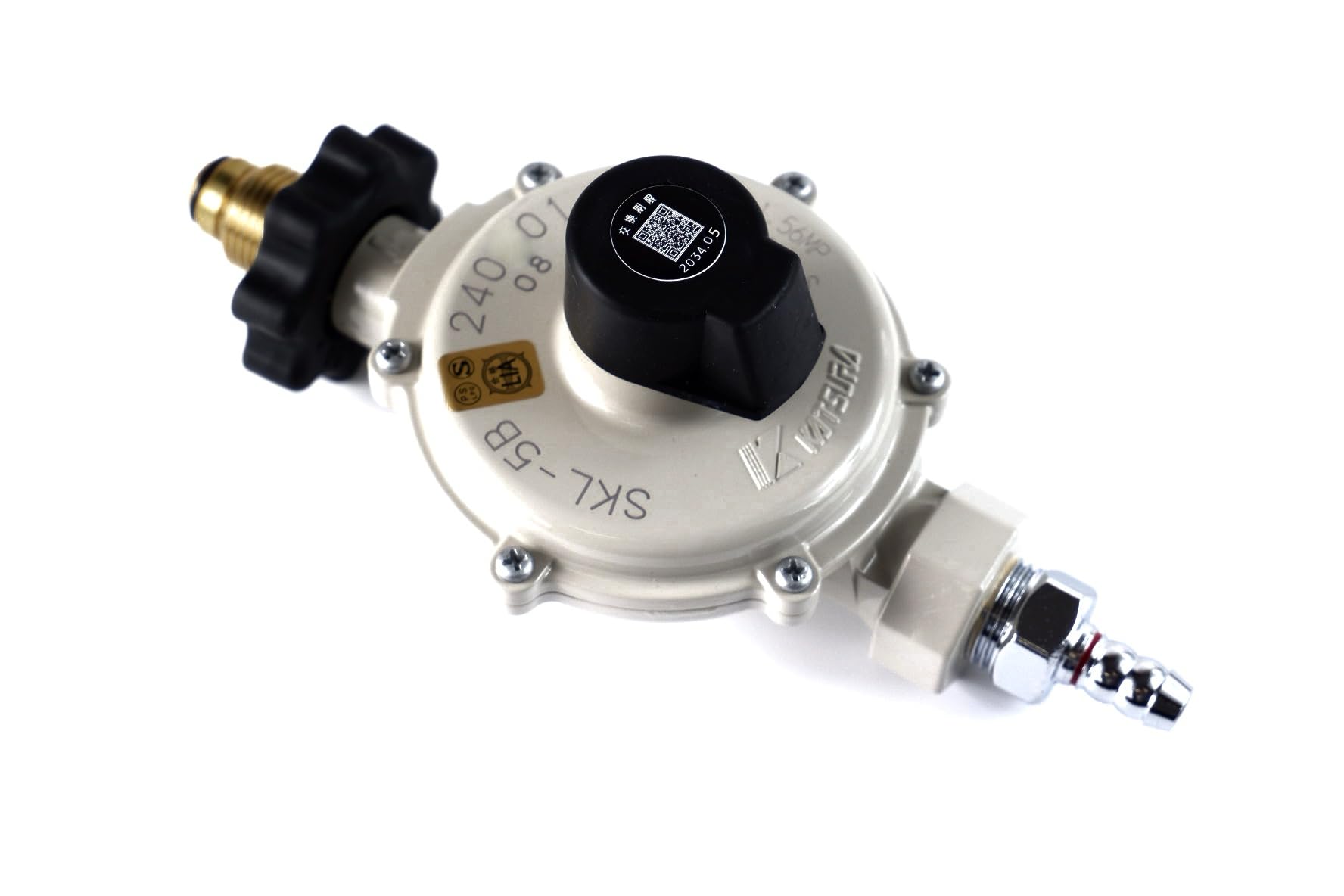 LPガス用単段式調整器 ホースエンド付け 桂精機製作所 ゴム