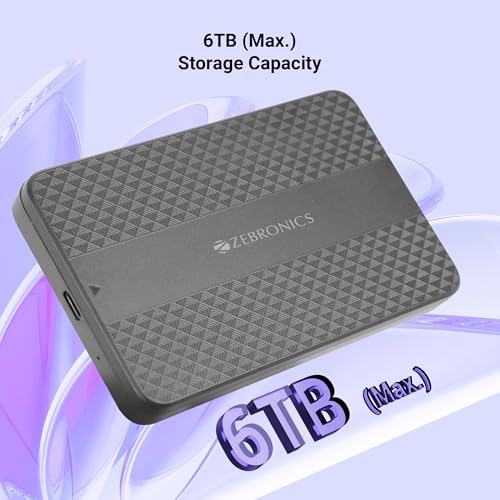 Image of Zebronics 2.5 inch SSD /HDD Enclosure, Max. 6TB Storage, Upto 5Gbps Transfer Speed, Tool-Free Slide Design, Type-C 3.1 Gen 1 Connector, Windows, Mac, Linux Support (CSH501)