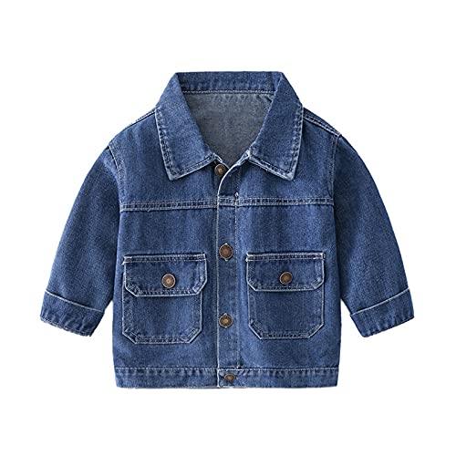 Toddler Little Boys Denim Jacket Casual Jeans Coat Outerwear