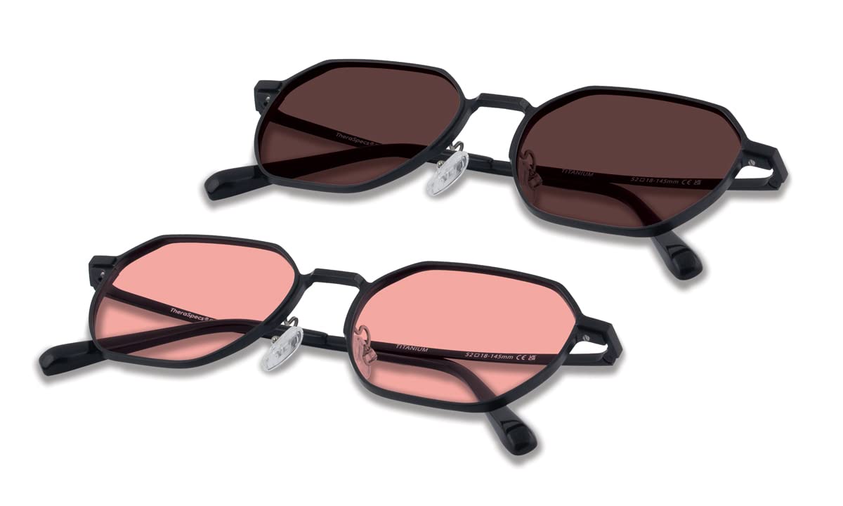 TheraSpecs Fremont Blue Light Glasses for Migraine, Light Sensitivity (Bundle)