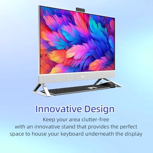 Image of Dell 27 inch 2K Touchscreen All-in-One Desktop PC, Intel Core 7 150U, 16 GB DDR5 RAM, 512GB SSD, NVIDIA GeForce MX570A, Anti-Glare, HDMI, Wi-Fi 6E, USB Type C | A, Wireless Keyboard & Mouse, Windows 11Pro