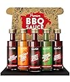 BBQ Sauce Gift Set for Men [5 x 40 ml] – Stocking Stuffers Christmas Gifts for Dad Gifts for Brother, Barbecue Sauce Variety Pack, Gifts for Men Unique BBQ Accessories Christmas Presents TIMBER TASTE®