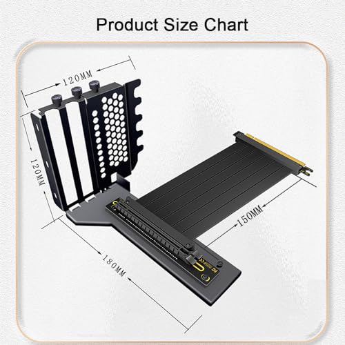Cable extensor para tarjeta gráfica 3.0 15 cm soporte vertical 90° miniatura 2