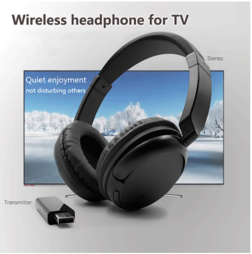Wielofunkcyjny bezprzewodowy zestaw słuchawkowy do telewizora Słuchawki zestaw słuchawkowy kina domowego do komputera PC Słuchawki muzyczne MP3 Obsługa funkcji FM Double the comfort