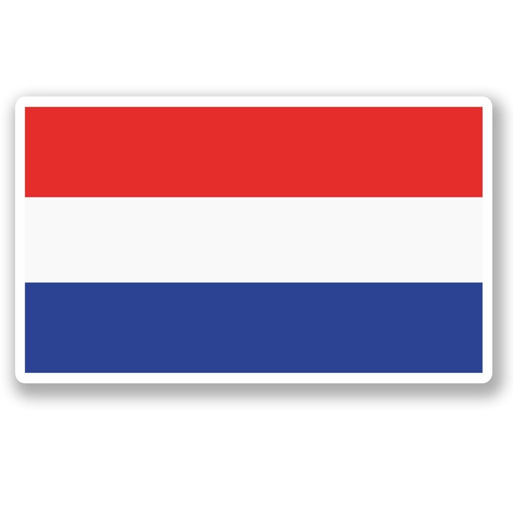 Destinationvinyl Multi 2 X 10Cm/100Mm Netherlands Flag Window Cling Sticker Car Van Campervan Glass #5291