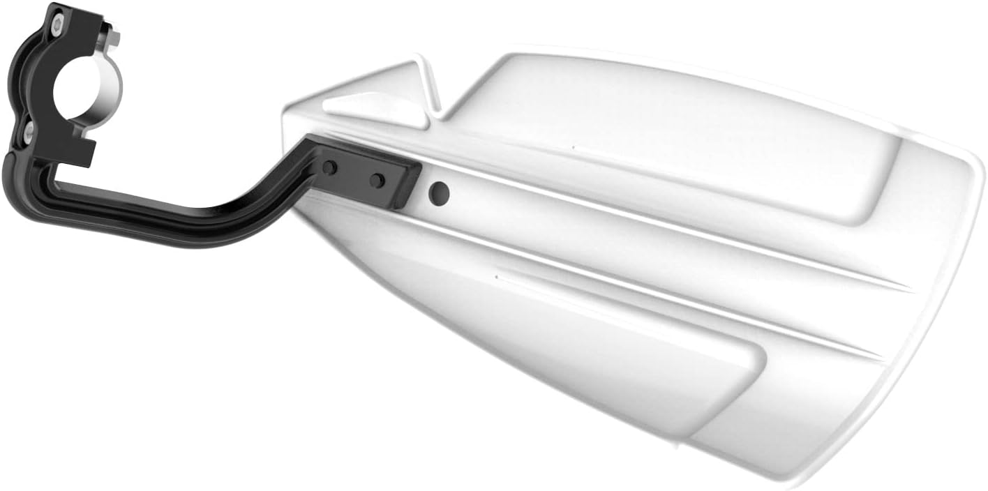 Polisport Hammer Handguards for Motocross Motorcycles–MX Replica Plastic Hand Guards – Durable, Flexible, Easy to Install, Supermoto, Motard, Dirt Bikes & Off-Road Protection- White