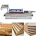 HayWHNKN Woodworking Edge Bander Automatic Edge Banding Machine with Vacuuming Function Adjustable Speed 0-6m/min Double-side Gluing Wood Edge Banding Trimming Machine 110V
