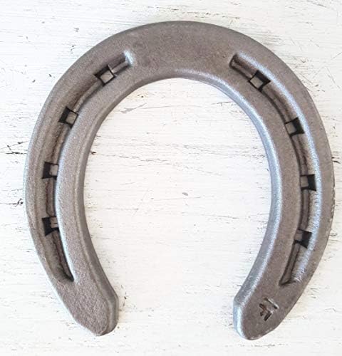 The Heritage Forge Steel Horseshoes Set for Horses, Crafts, Decorations and Backyard Games - Size 000 - R1-F - Sand Blasted 40 Shoes