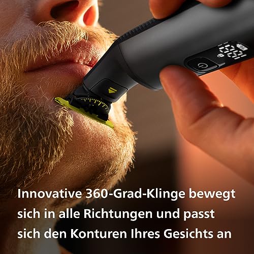 Philips OneBlade Pro 360 Face & Body – Elektrischer Bartschneider, Rasierer und Bodygroomer, 2x...