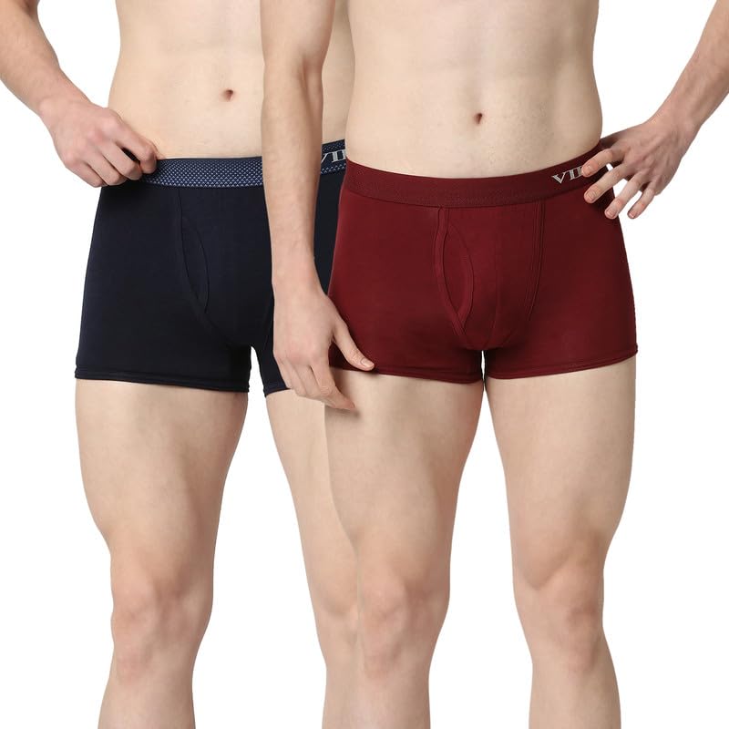VIP Men’s Sensory Cotton Modal Super Soft Trunks With No Marks Elasticized Waistband And Moisture Wicking Properties