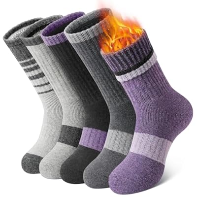 SIMIYA 5 Pairs Merino Wool Socks for Women Wint...