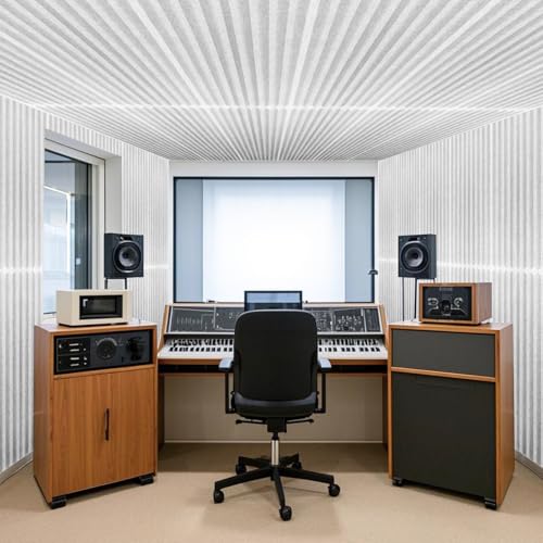 Image of Art3d 10-Pack High-Density Acoustic Panel with Acrylic Tape, White