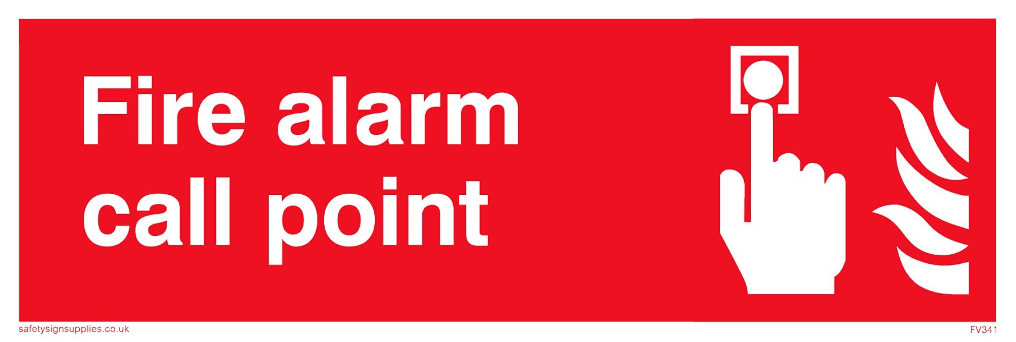 Pack of five - Fire Alarm Call Point Sign - 150x50mm - L15