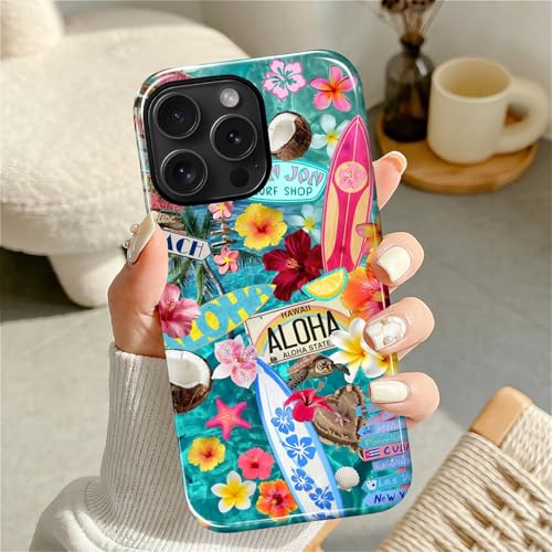 Coque iPhone 14 Pro Max antichoc de qualité militaire, design de luxe tropical - 2
