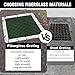 Agfabric 1x1ft Fiberglass Molded Grating 1'' Thickness Drainage Covers, Durable, Recycle, Car Wash, Wearproof, Rustless, Green, (12inx12in 1pc)