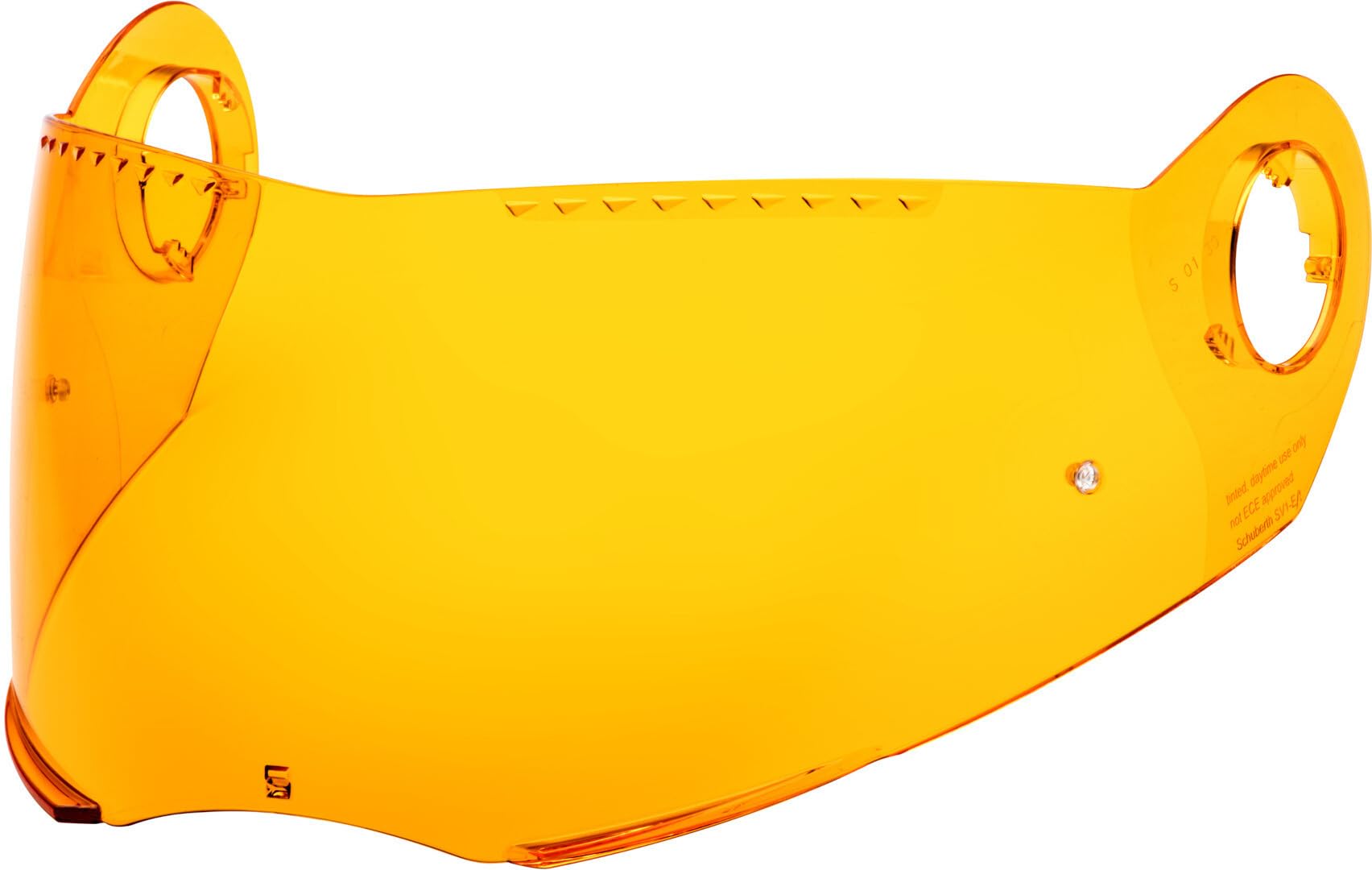 Visière Schuberth E1 (jaune, Taille XXS à L) - Visière Antibuée Avec Turbulateurs, Changement Rapide Sans Outils, Pour Casque Moto Schuberth E1