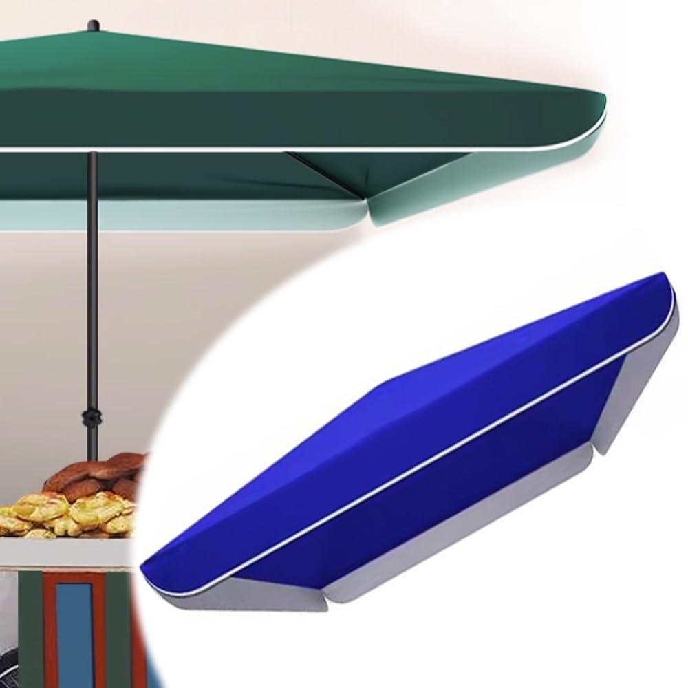 Toile De Rechange pour Carré Et Rectangulaire, Parasol Auvent De Rechange, Toile Extérieur pour Marché Plage Jardin (Blue, 250x250cm/8.2x8.2ft)