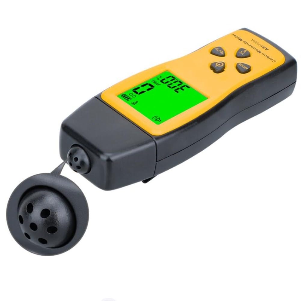 Testeur de monoxyde de carbone portable - Détecteur de fuite de CO numérique - Analyseur de gaz - Détecteur de haute précision AS8700A (pile non incluse)