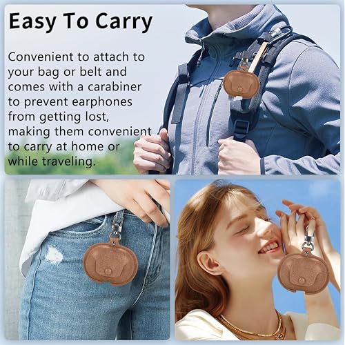 Image of Leather Business Case Cover for OnePlus Nord Buds 3 | Nord Buds 3 Pro | OnePlus Buds Pro 3 (Leather Brown)