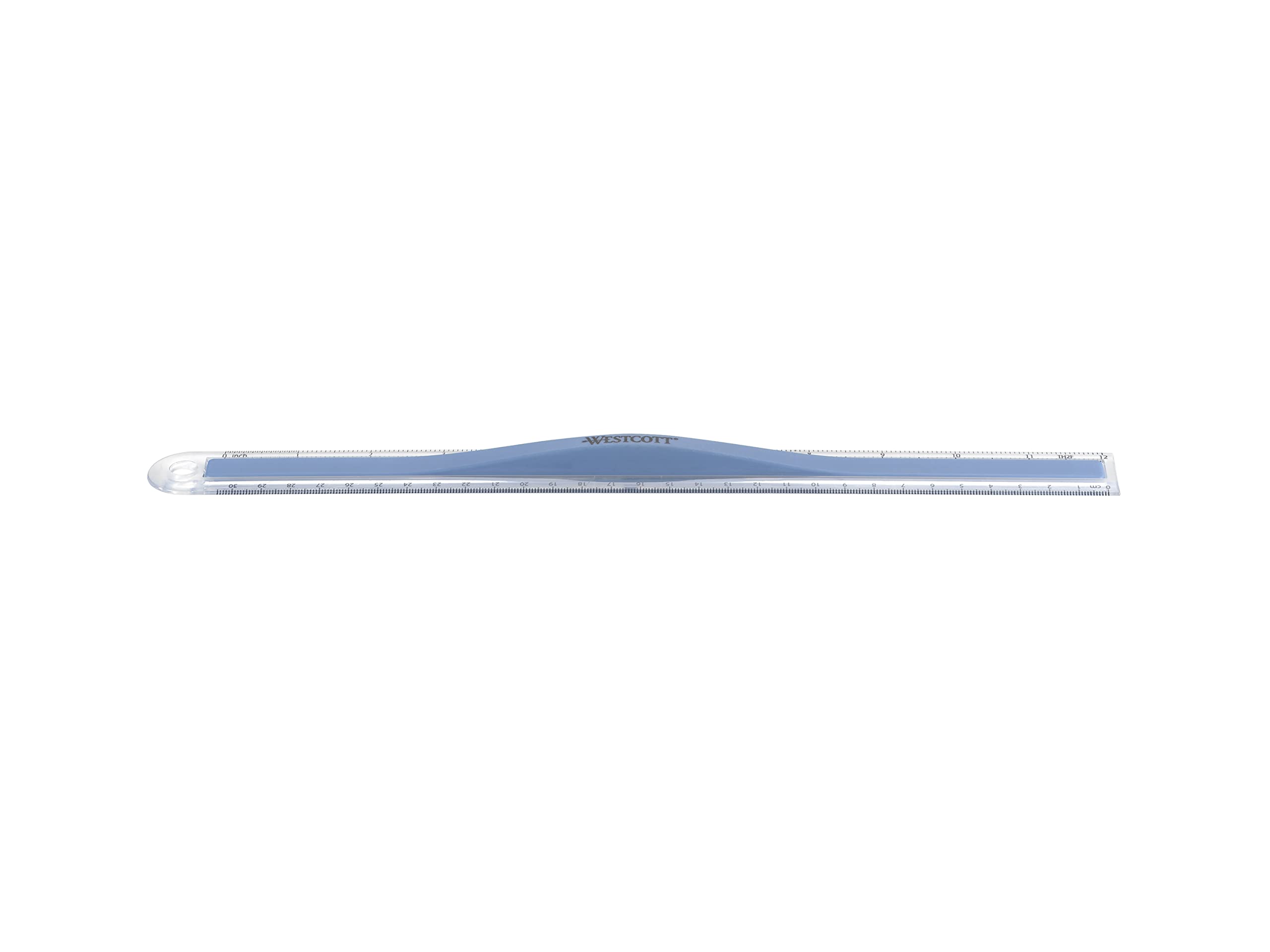 Westcott Plastic Ruler with Rubber Finger Grip, 12-Inch, Assorted Translucent (15501) - Image 9