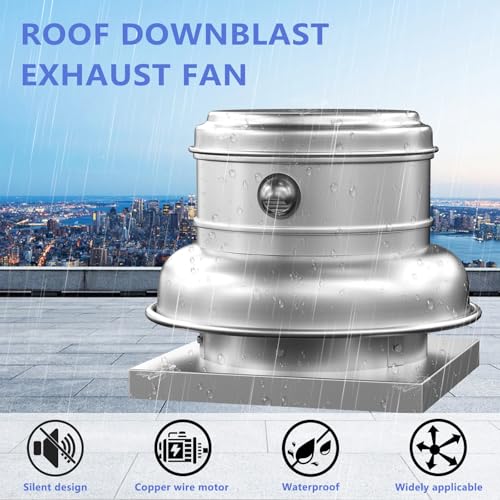 Ventilador Extractor de Techo - Ventilador Centrífugo de Descarga Directa de Alta Velocidad para Camión de Comida 0.18HP 110 Voltios Motor Monofásico 800CFM miniatura 3