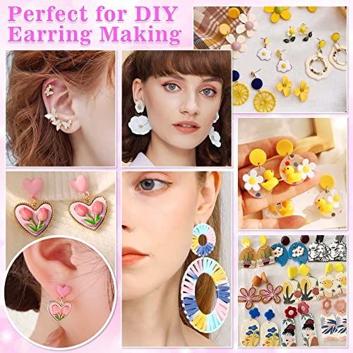 Jewelry Glue With Earring Posts, Anezus 600Pcs Stainless Steel Earring Posts Blanks Hypoallergenic Earring Posts And Back With Rubber Earring Backs For Jewelry Making Supplies Earring Findings #TOP6