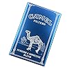 Sigarettengeval Waterdichte vochtbestendige en drukbestendige draagbare metalen aluminium automatische 20 sigaret, Blauw, camel,