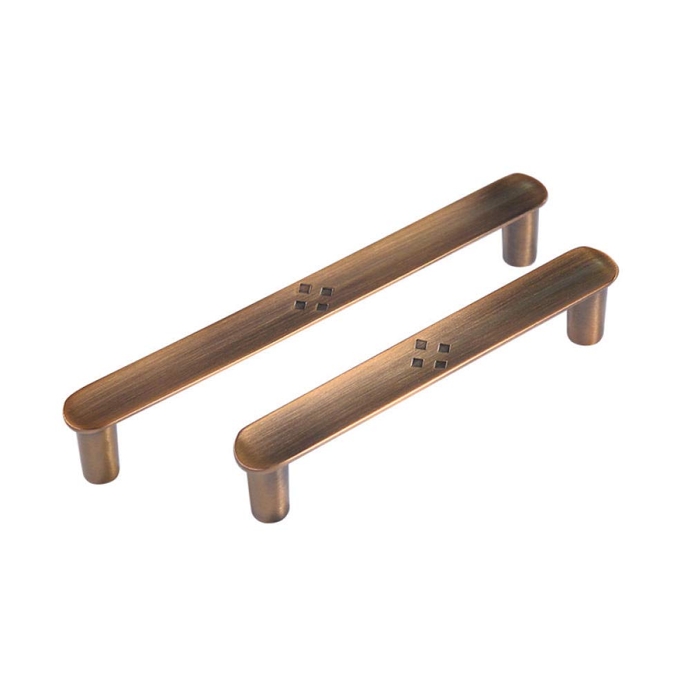 STNYANXD Antique Cabinet Drawer Handles 2Pcs, 128Mm Wardrobe Door Pulls Golden Brushed Cabinet Furniture Hardware(128mm)