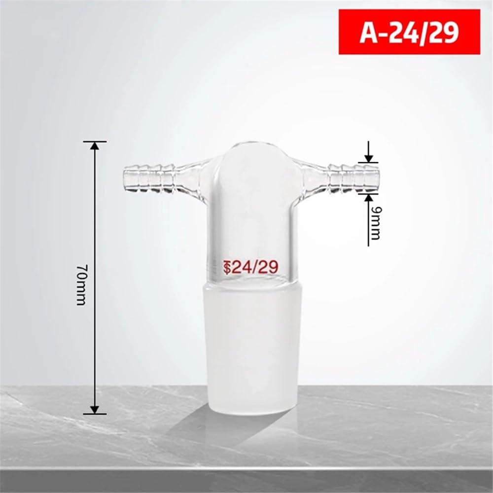 Sprzęt do przyrządów laboratoryjnych 19#/24#/29# szklana kolumna laboratoryjna podwójna dysza głowica ciśnieniowa interfejs przewodnik wtyczka (A 24-29)