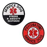 Hundepflaster für Angstdienst und psychiatrische Dienste, taktischer bestickter Verschluss, Militär-Patches für Hundegeschirr, Rucksäcke, Kleidung, Jacken, Hüte, 2 Stück