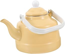 SHOWERORO Jarro De Esmalte Esmaltado Fogão Portátil Chaleira Portátil Chaleira De Chá Portátil Chaleira De Hotel Chaleira De Fogão Engrossada Chaleira De Água Esmaltada Bule Com Alça Fogão