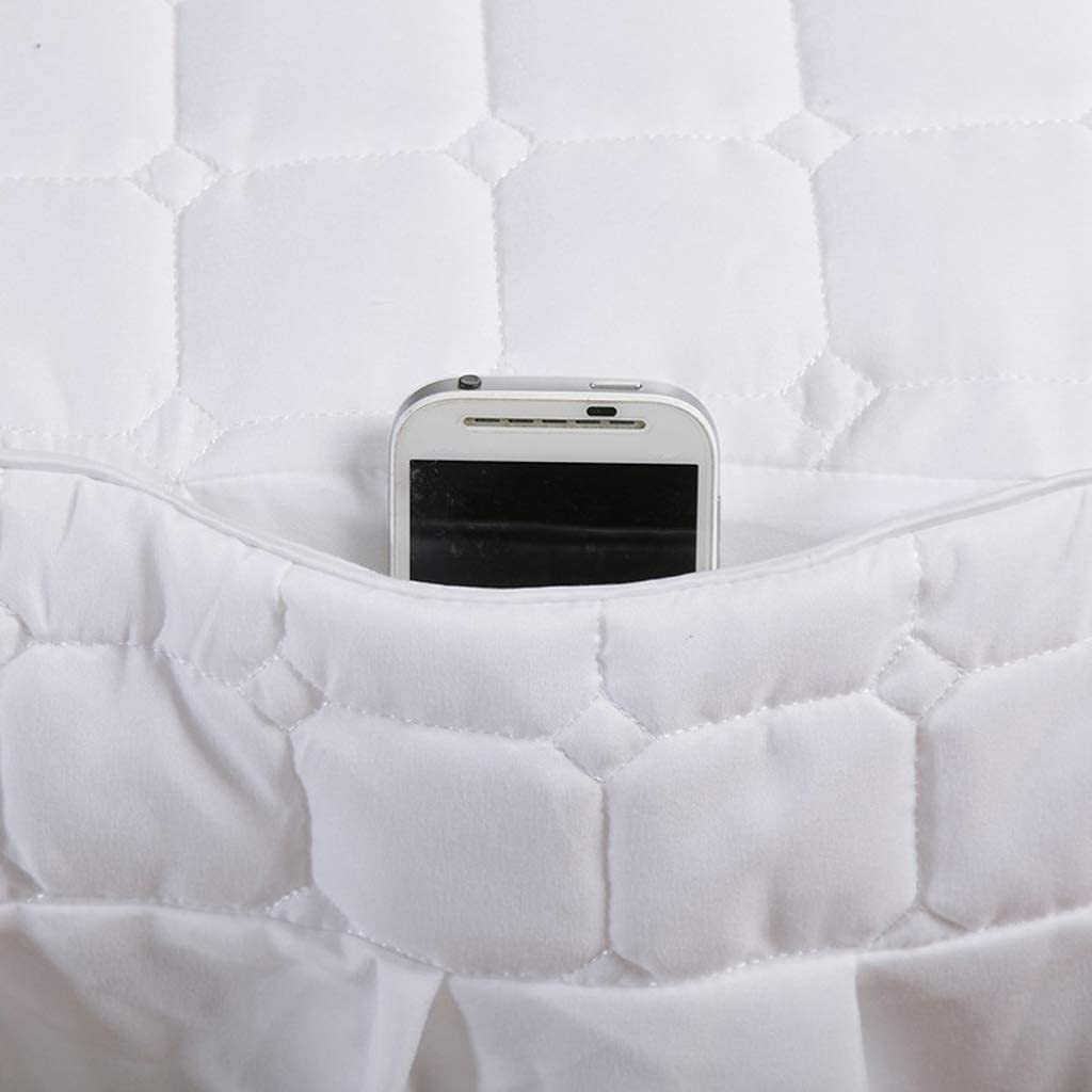 zalati Juego de Sábanas para Cama con Agujero Cuadrado Sábanas de Rejilla de Pan Acolchadas Gruesas Hipoalergénicas para Tratamiento de SPA de Masaje de Belleza 190X70cm - Blanco