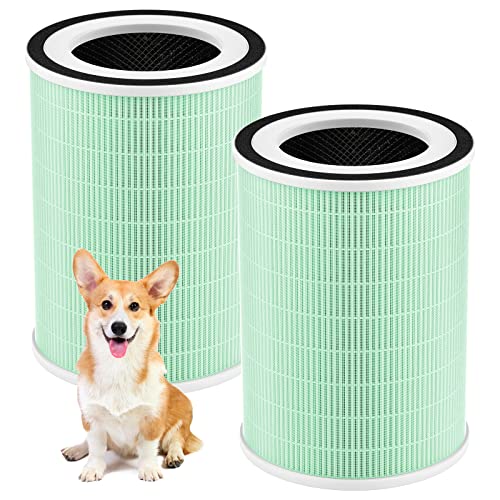 2 Pack HEPA KILO Pet Filter, Compatible with Afloia KILO, KILOPLUS, KILOPRO, MIRO,MIRO PRO and MORENTO MR-Kilo, Kalo Air Pur ifier, 360° 4-Stage Filtration, Green