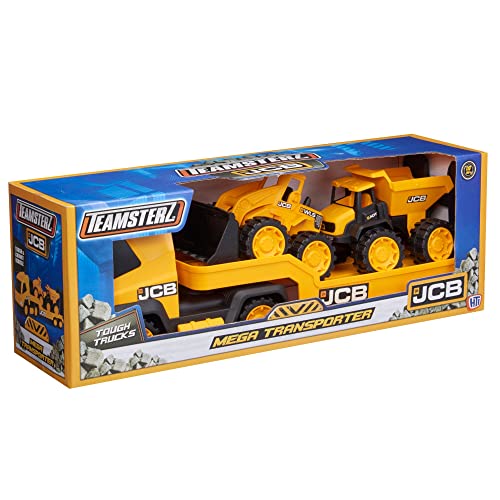 HTI JCB - Kids Toys - Mega Transporter Truck Toy - Kids' Play Figures & Vehicles - Construction Vehicles - Great Toys for 18 Month Old Boys and Girls Plus