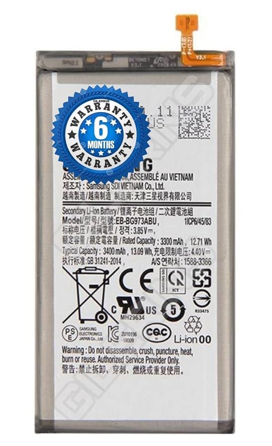 Image of Original EB-BG973ABU Battery for Samsung S10 G973F G973U G973W G973U1 G9730 Battery with 6 Month Warranty** (HH254)
