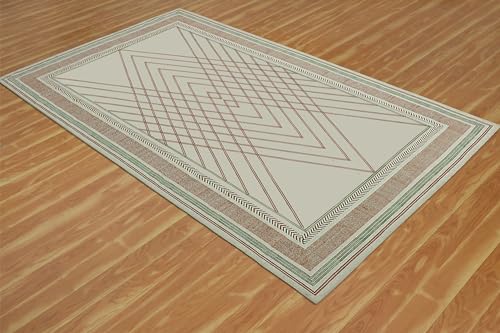 Tapis carrés bohème coton lavables : solution déco petite chambre et table - 5