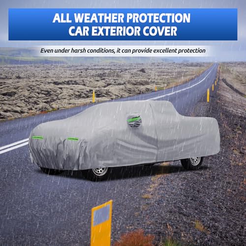 Image of Car Cover Custom Fit for Chevrolet Colorado Short Bed, Migaven Waterproof Full Exterior Cover Sun Rain Protection with Door Zipper
