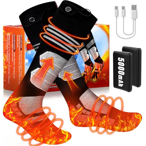 Heated Socks, Rechargeable Thermal Heated Socks for Men, Winter Clothing