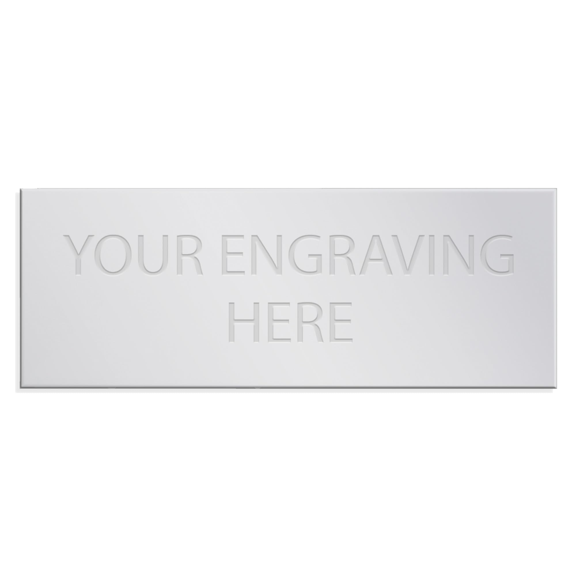 TROPHIESPLUSMEDALS Silver Engraving Plate Square Cut - Self-Adhesive Metal | 67 x 25mm | Trophy & Plaque Personalisation