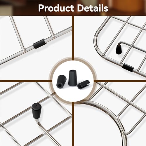 Sink Grid 18\" X 12-1/2\", Stainless Steel Sink Grids for Bottom of Kitchen Sinks, Centered Drain with Corner Radius 1-1/2\"
