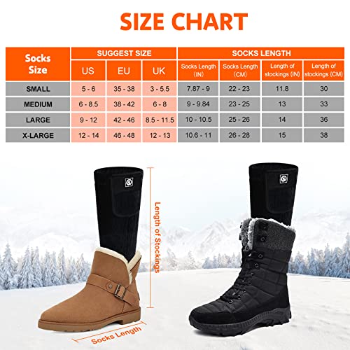 image for SNOW DEER 2022 Upgraded Rechargeable Electric Heated Socks,7.4V 2200mA