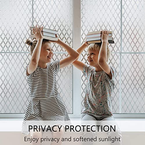 SUNBIRD Window Privacy Film Frosted Glass Window Film Sun Blocking Window Tinting Film for Home, Clings Removable Frosting Bathroom Door (24 x 78 Inch, Criss-Cross Brick) - Image 3