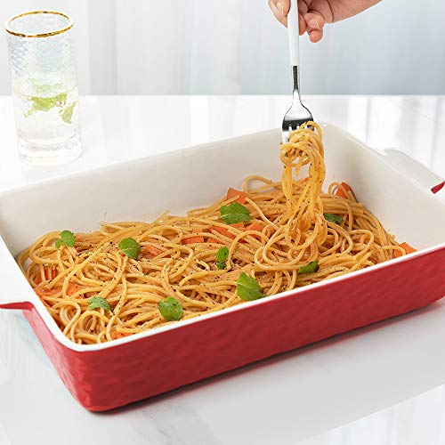 Baking Dishes, Krokori Rectangular Bakeware Set Ceramic Baking Pan Lasagna Pans for Cooking, Kitchen, Cake Dinner, Banquet and Daily Use - 13 x 9 Inches