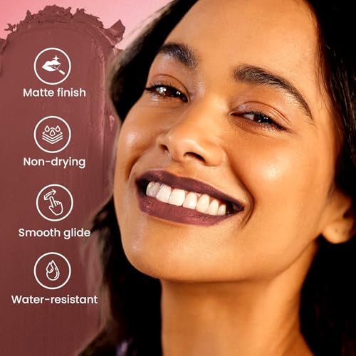 Image of Swiss Beauty Pure Matte Creamy Lipstick | Non-drying, Highly pigmented Lipstick | Shade- Natural Coco, 3.8gm|